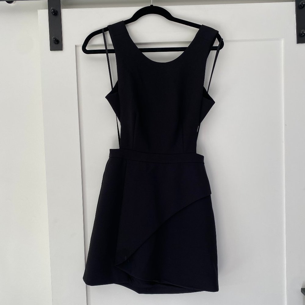 BCBG MaxAzria Black Dress with Open Back, Short